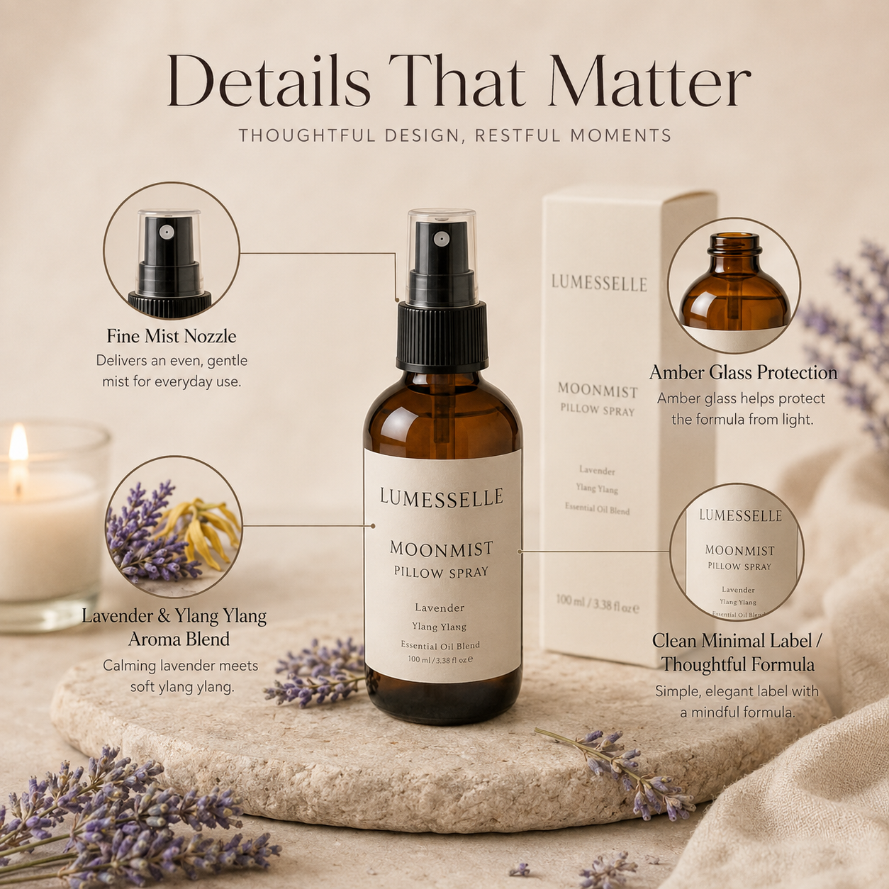 Lumesselle®MoonMist Pillow Spray