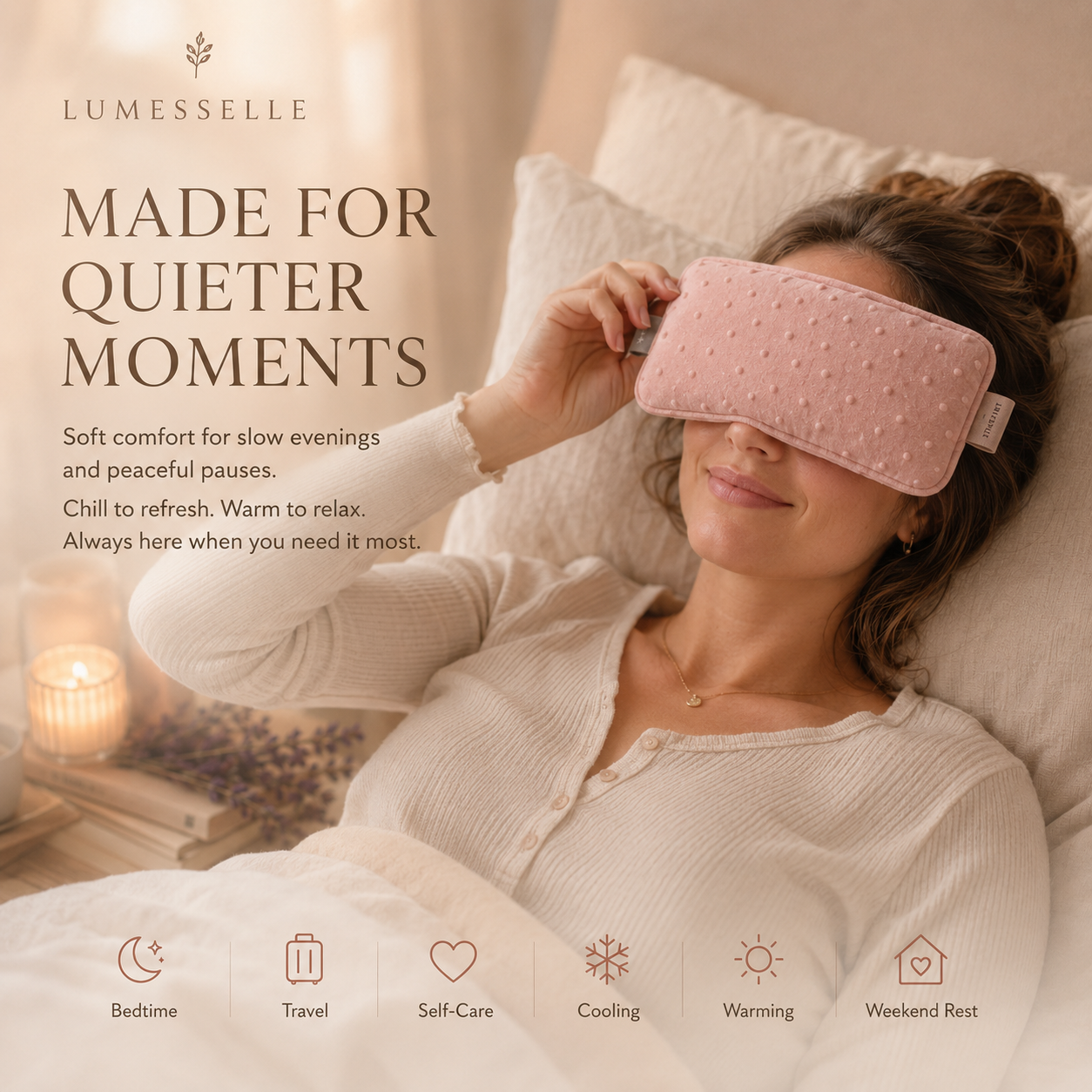 Lumesselle®RestCloud Hot & Cold Eye Pillow