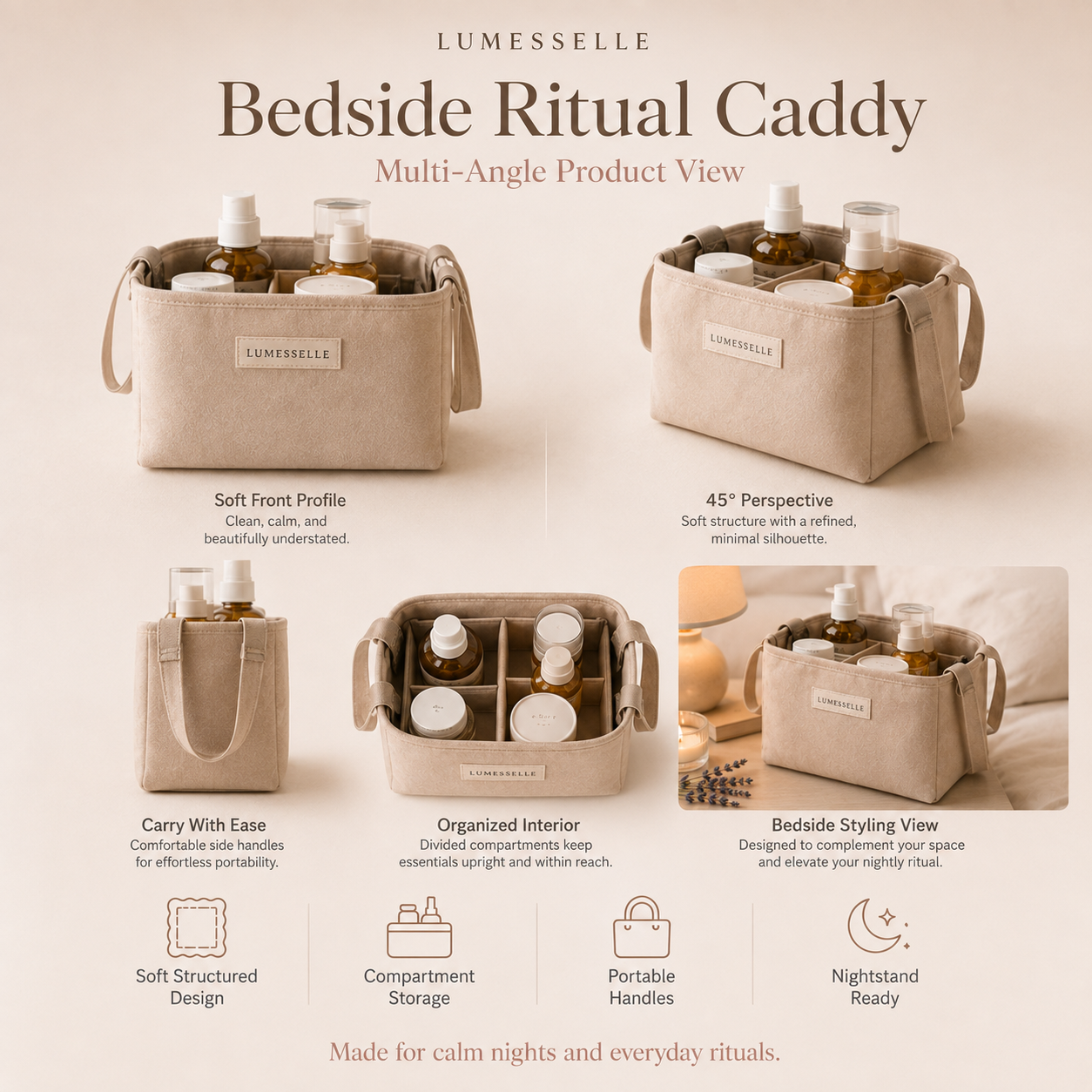 Lumesselle®Bedside Ritual Caddy