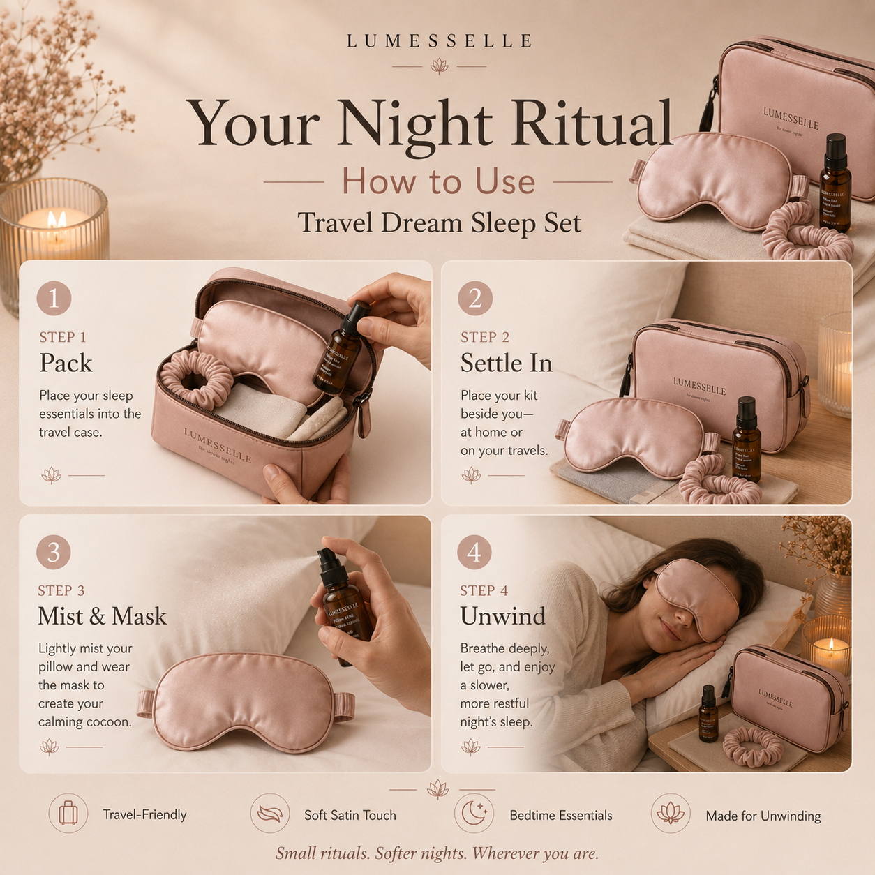 Lumesselle®Travel Dream Sleep Set