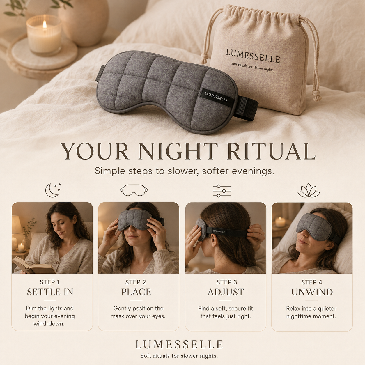 Lumesselle®DreamWeight Weighted Eye Mask