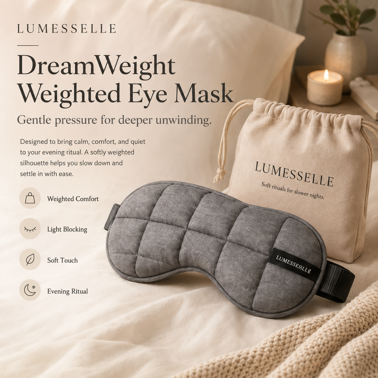 Lumesselle®DreamWeight Weighted Eye Mask