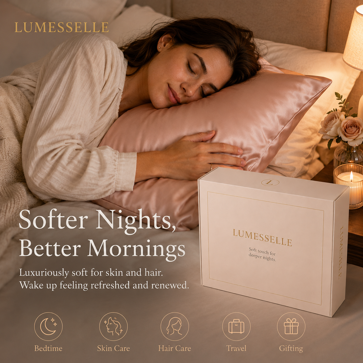 Lumesselle®SilkenRest Pillowcase