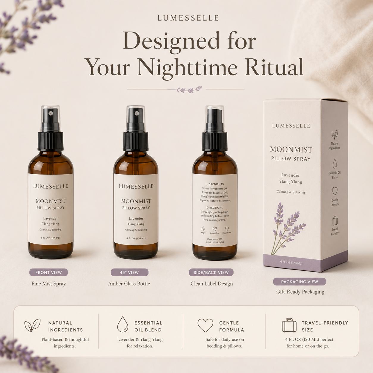 Lumesselle®MoonMist Pillow Spray