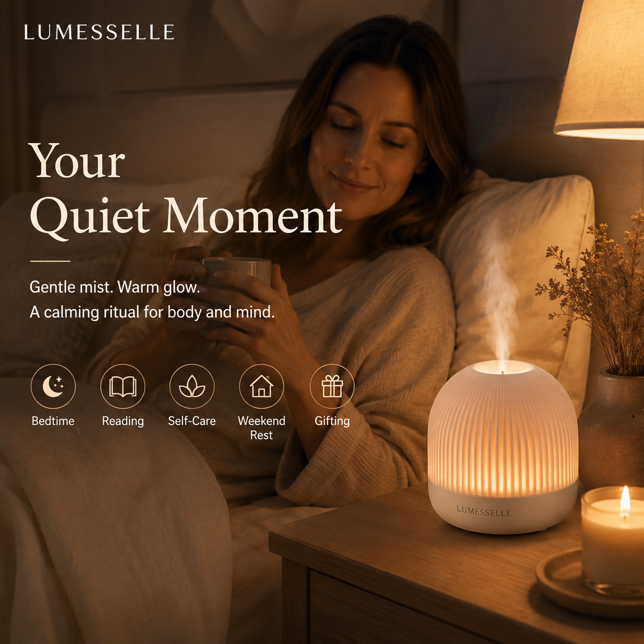 Lumesselle®QuietGlow Bedside Diffuser