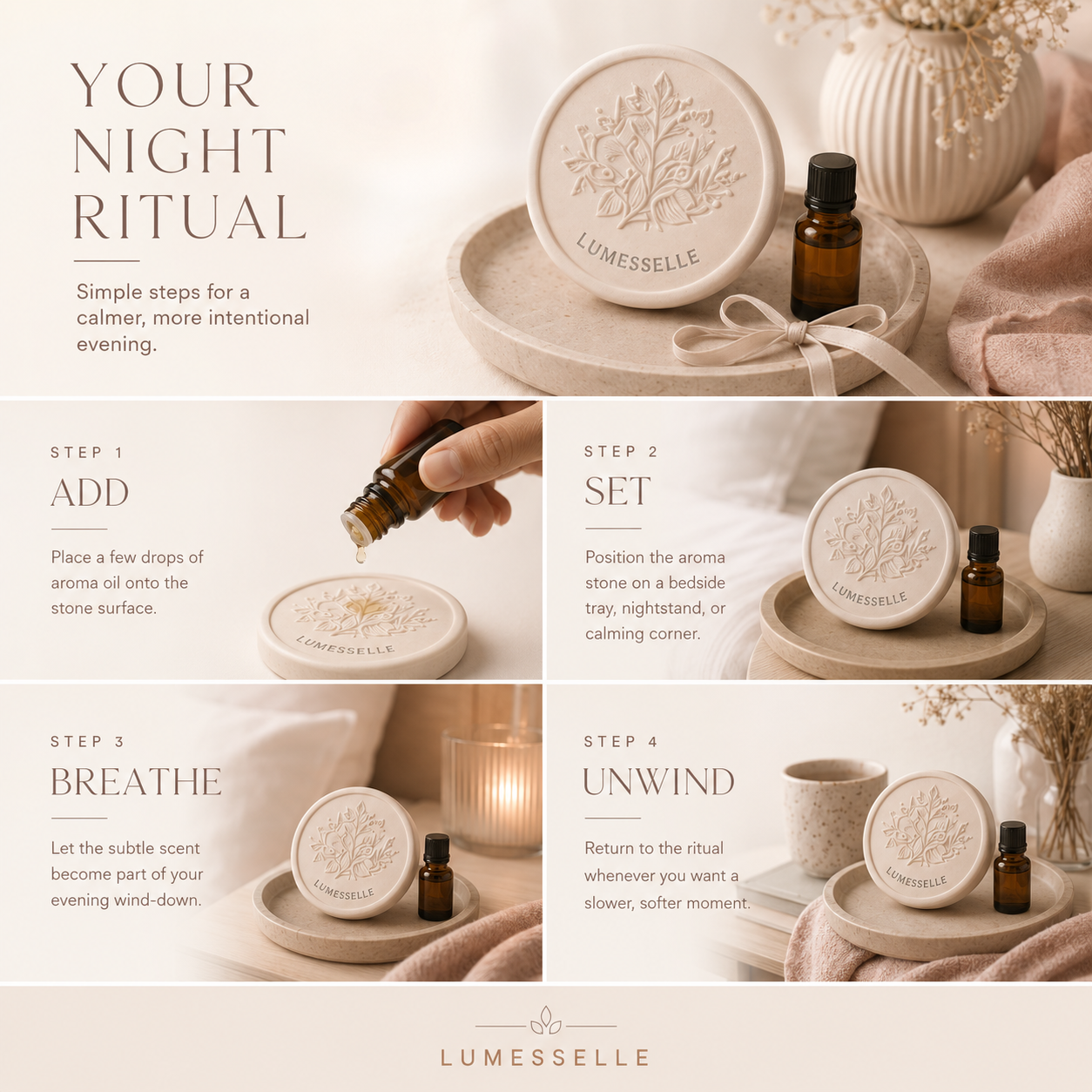 Lumesselle®Evening Ritual Aroma Stone