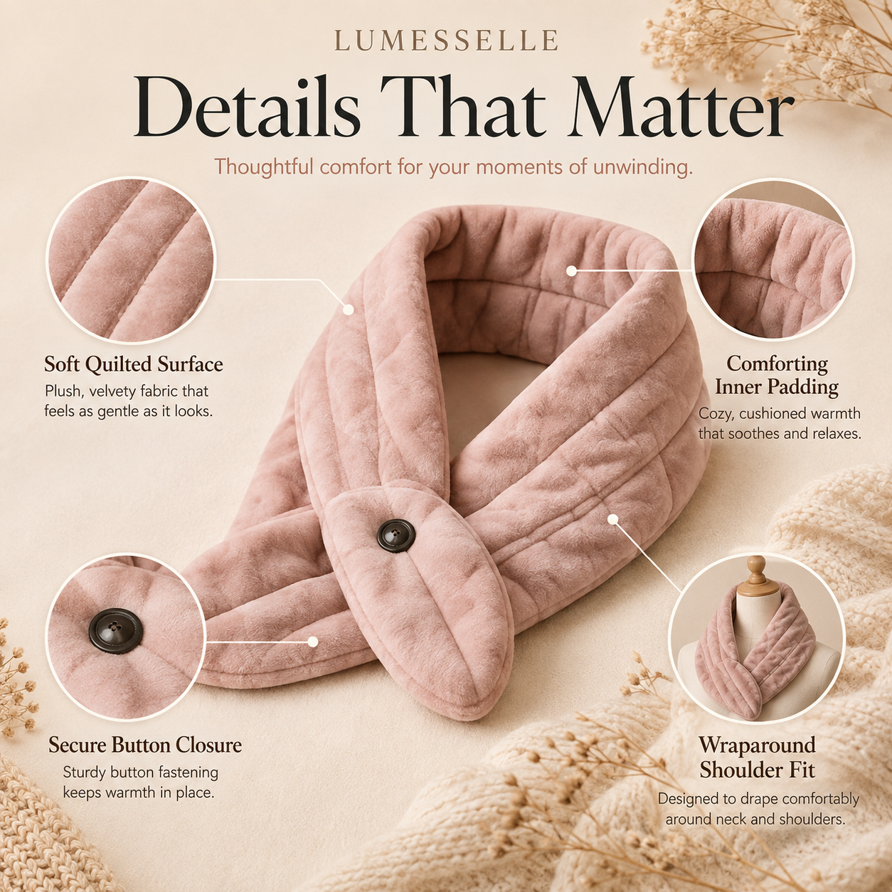 Lumesselle®WarmEmbrace Neck & Shoulder Wrap